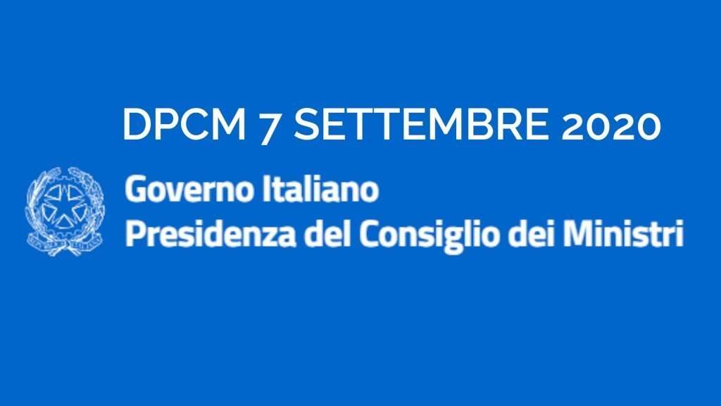 DPCM 7 settembre